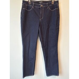 Talbots Flawless Five Pocket‎ Petite Jeans Dark Wash Straight Leg Curvy Fit 12p